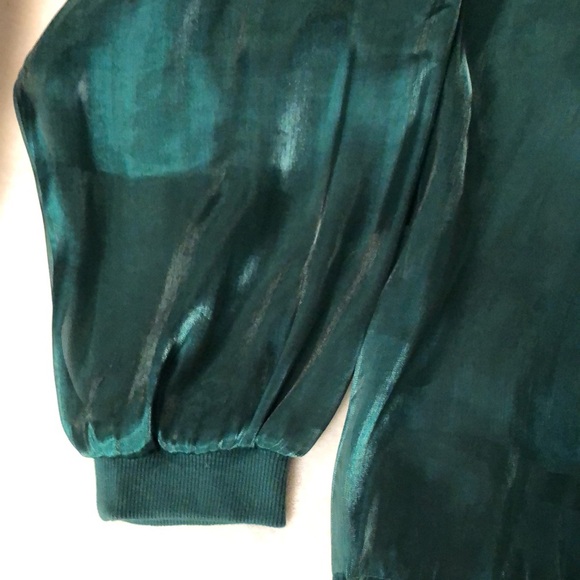 Zara shiny emerald green, transparent, disco style jacket with full sleeves - Picture 12 of 14